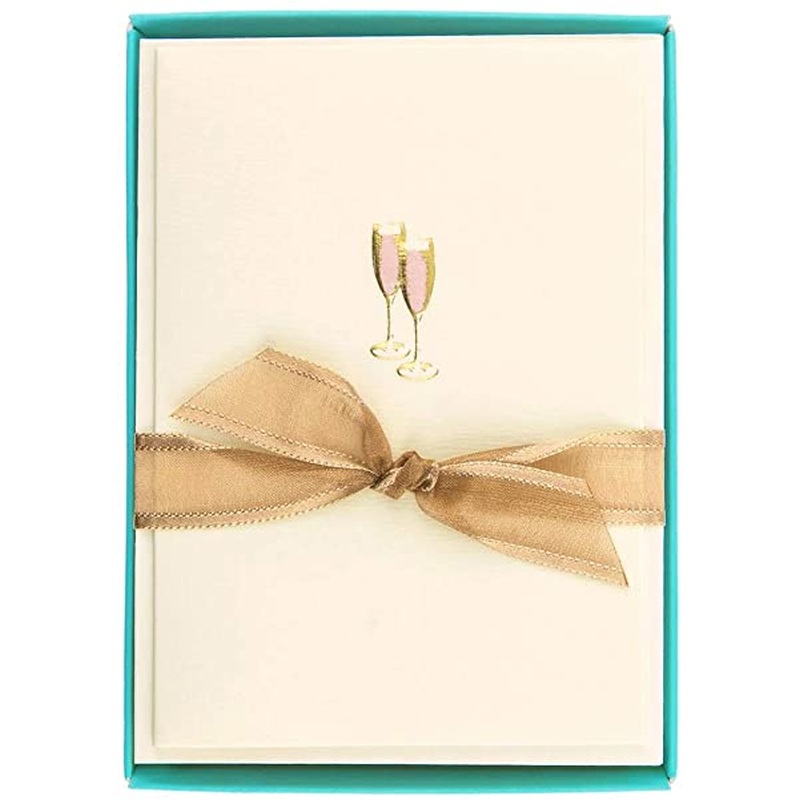 Champagne Glass La Petite Presse Blank Boxed Cards 10Ct