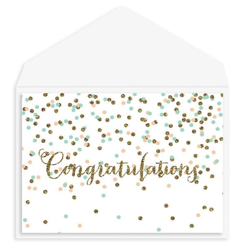 Congrats Confetti Congratulations Card