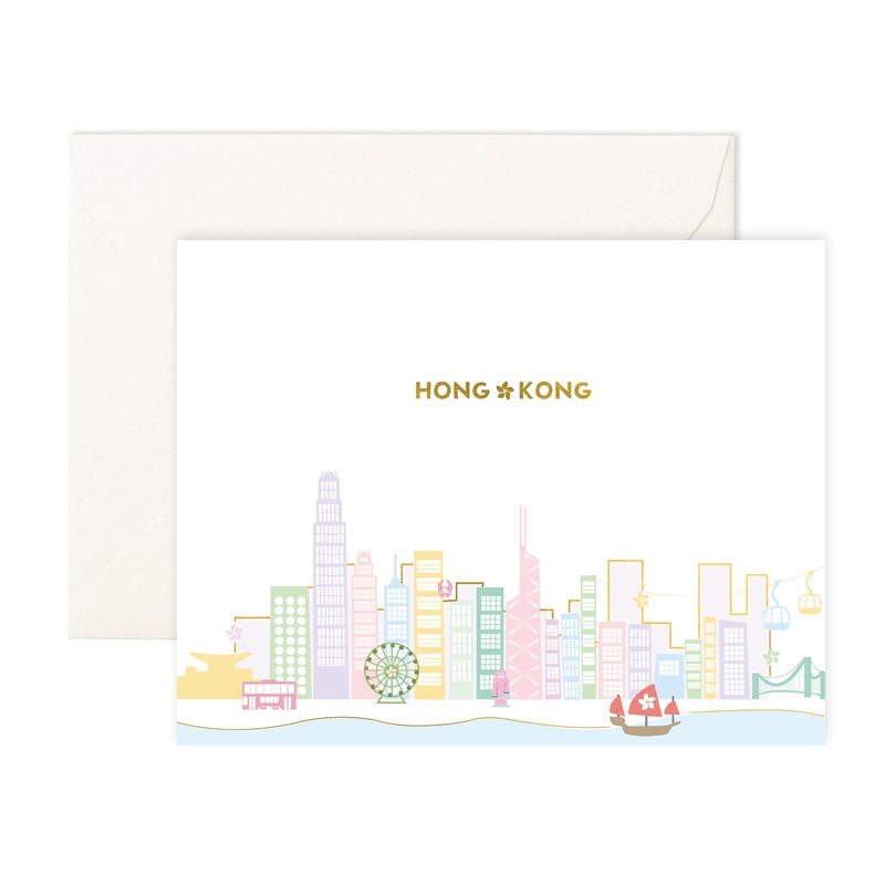 Hong Kong Skyline Card