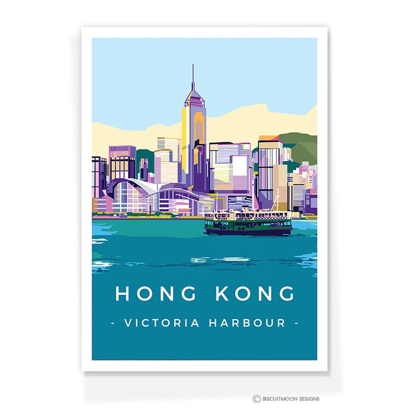 Victoria Harbour Star Ferry Postcard