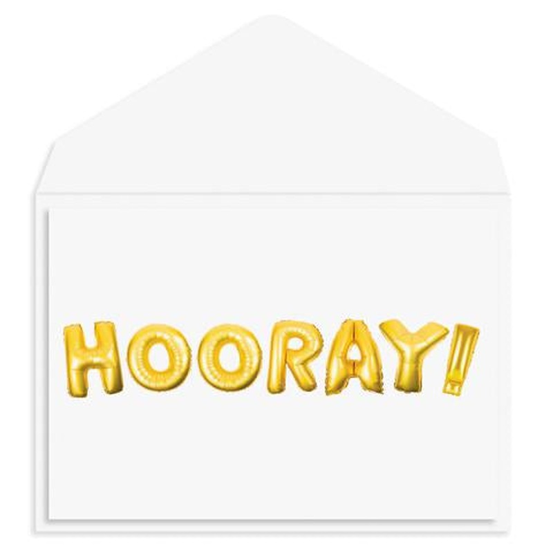 Hooray Balloons Congratulations Card