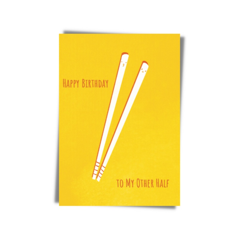 Happy Birthday To My Other Half Greeting Card