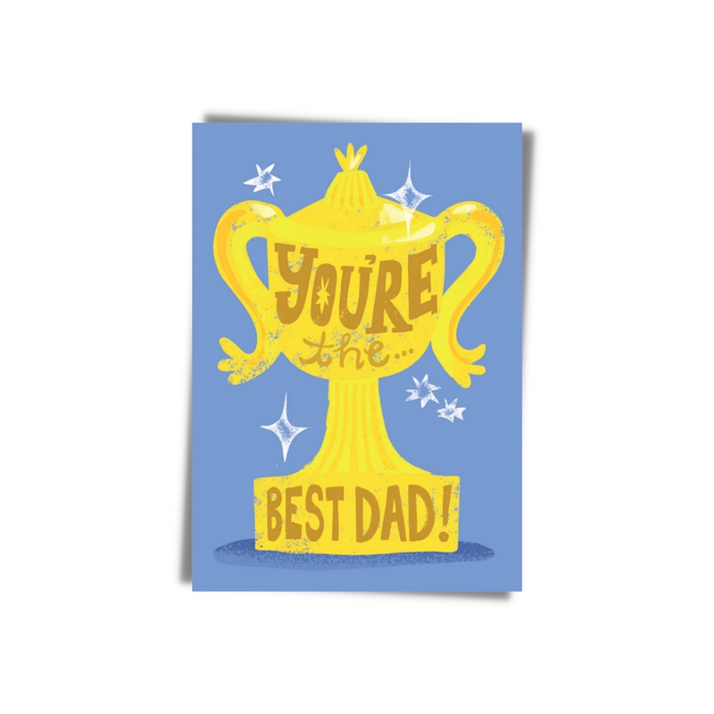 Trophy You're The Best Dad Greeting Card
