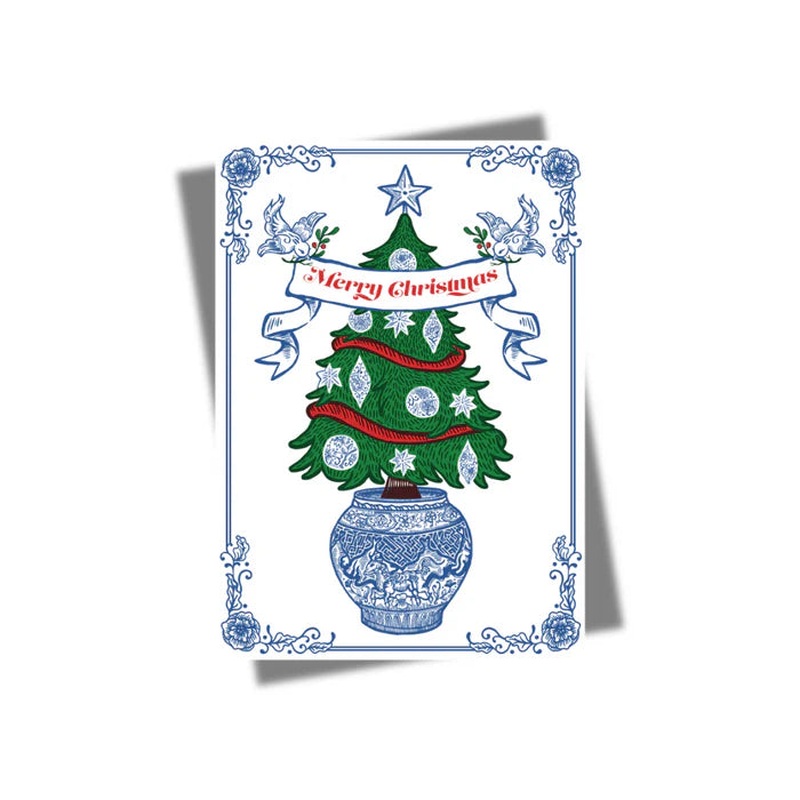 Ginger Jar Tree HK Christmas Card