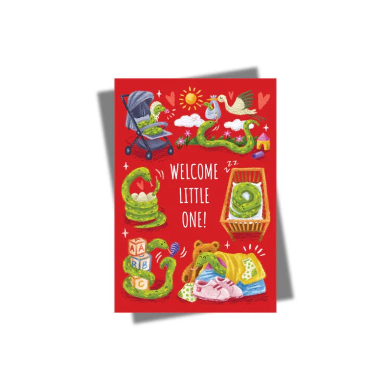 Welcome Snake Baby Red Card