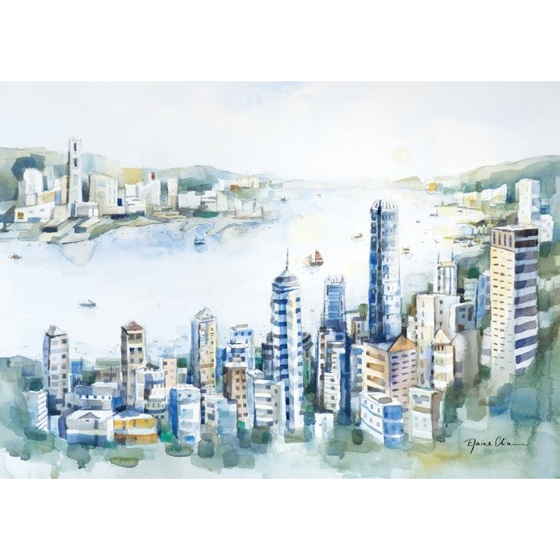 The Peak Victoria Harbour Postcard