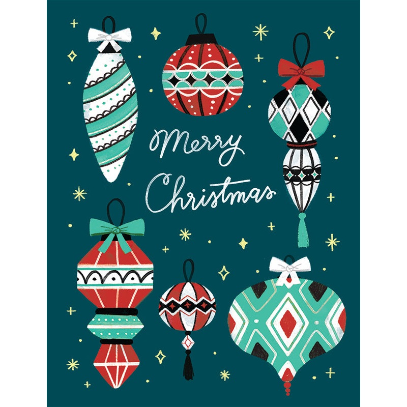 Merry Christmas Boxed Note Cards Pack Of 10 (Green E-Certified)