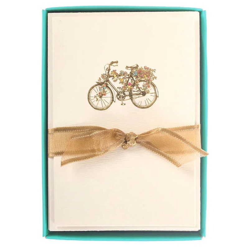 Blank Boxed Cards Flower Bicycle La Petite Presse 10Ct