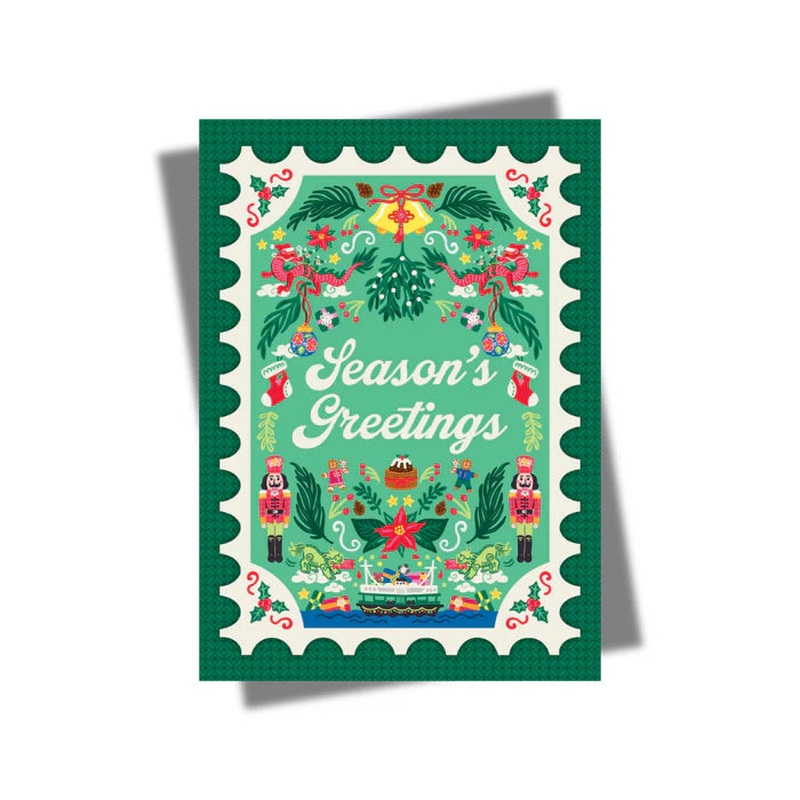 Charity Christmas Card Green Step (10 Pack)