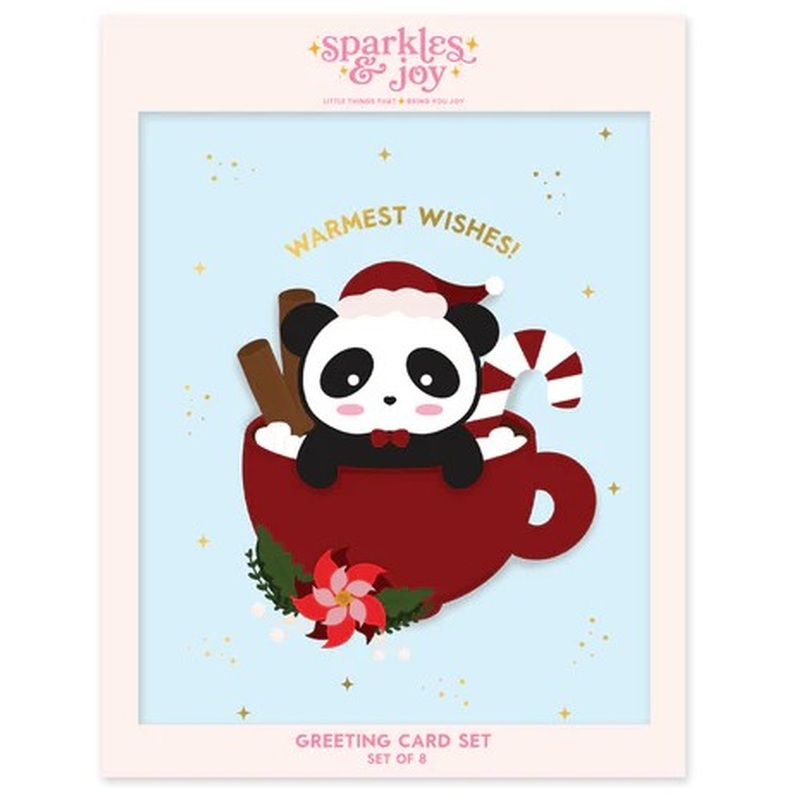 Warmest Wishes Panda Christmas Greeting Card Boxed Set