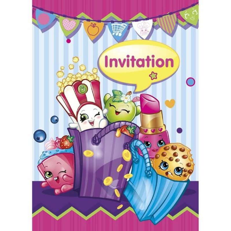 Upd - 42894 Shopkins 8 Invitations