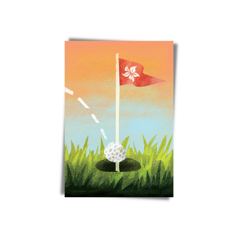 HK Golfer Greeting Card