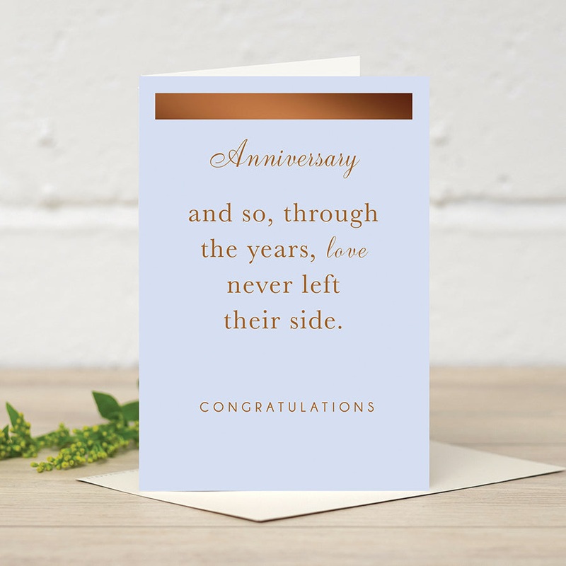 Anniversary and So, Through the Years, Love Never Left their Side. Congratulations