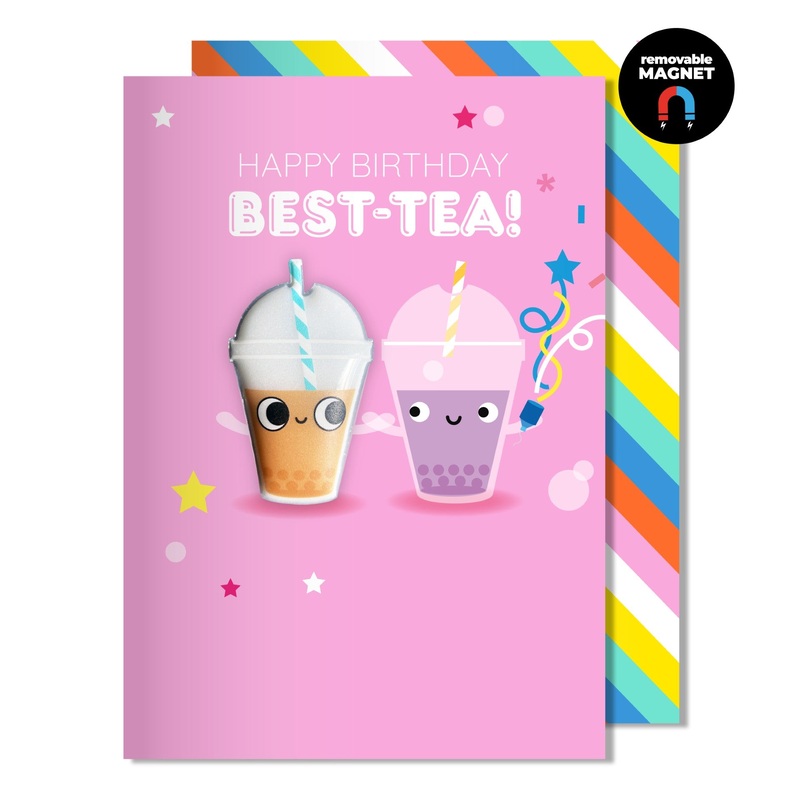 Happy Birthday Best-Tea Magnet Card