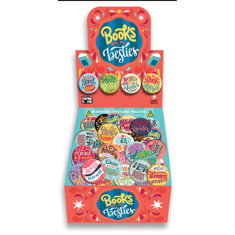 "Books Are My Besties" Buttons