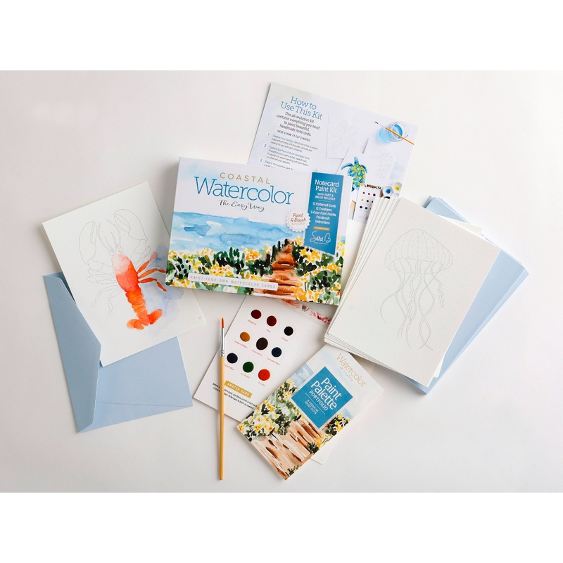 Watercolor the Easy Way Paint-Your-Own Watercolor Cards Coastal