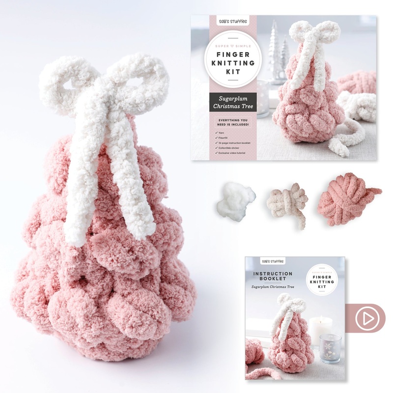 Super Simple Finger Knitting Kit Sugarplum Christmas Tree