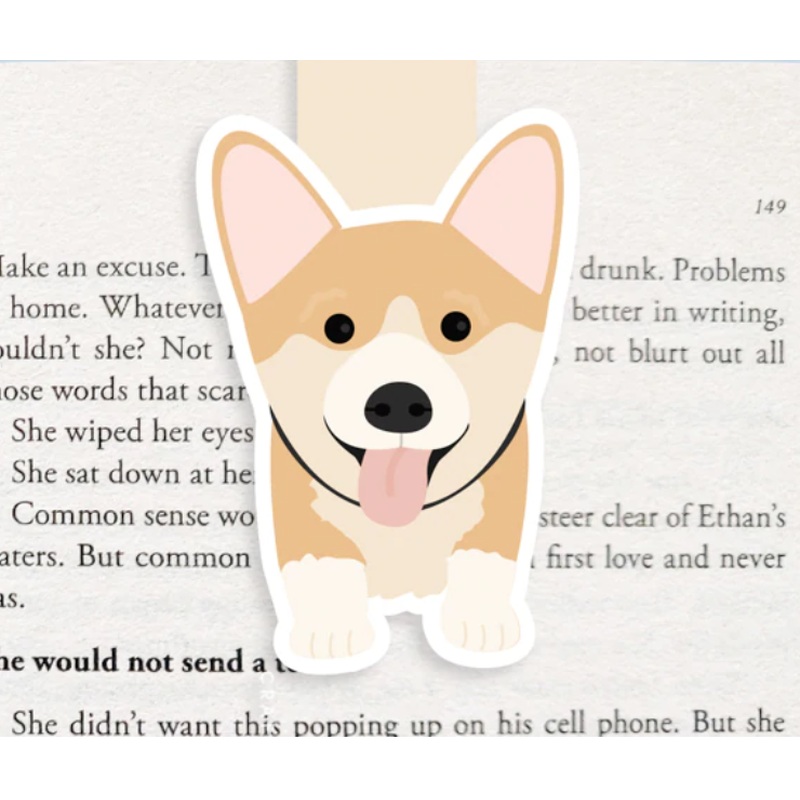 Jumbo Magnetic Bookmark - Corgi