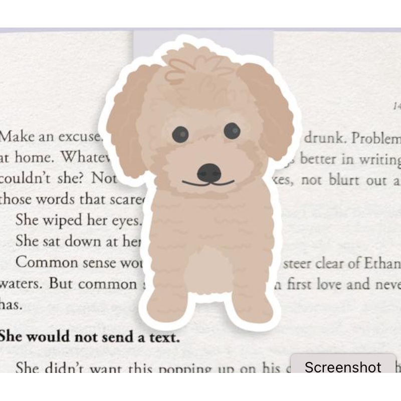 Jumbo Magnetic Bookmark - Doodle