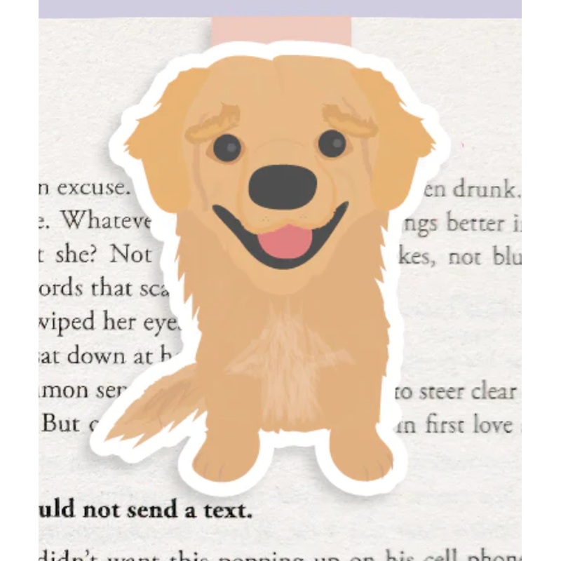 Jumbo Magnetic Bookmark - Golden Retriever