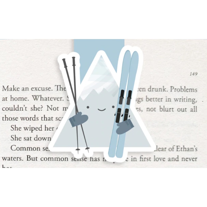 Jumbo Magnetic Bookmark - Ski Mountain