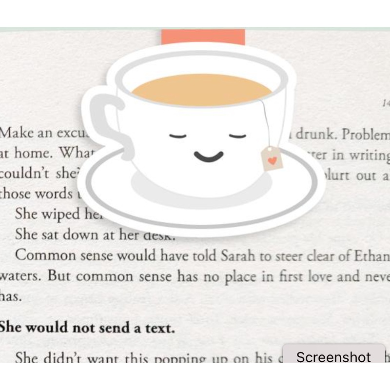 Jumbo Magnetic Bookmark - Tea Cup