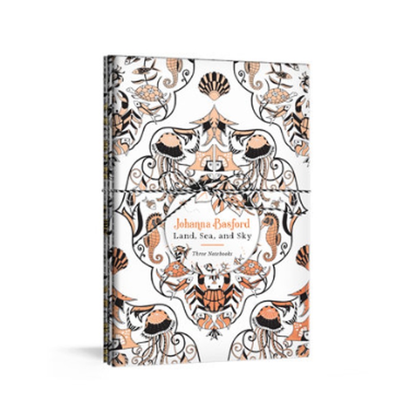 Johanna Basford Land, Sea, and Sky: Three Colorable Notebooks