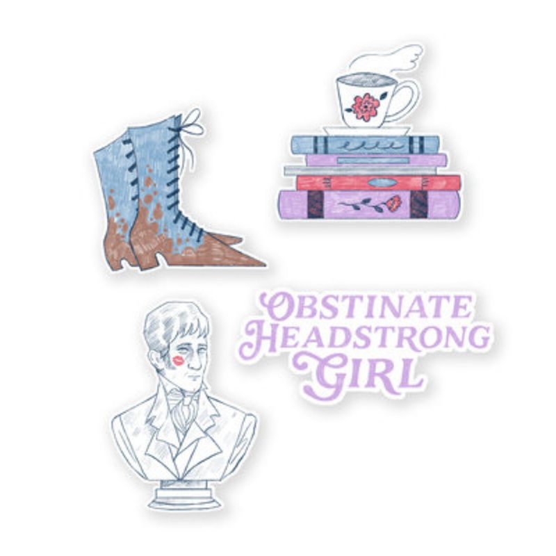 Jane Austen's Pride and Prejudice Stickers - Set of 4