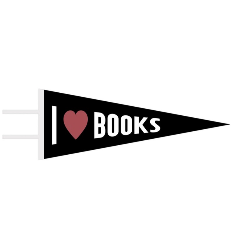 I Heart Books Pennant