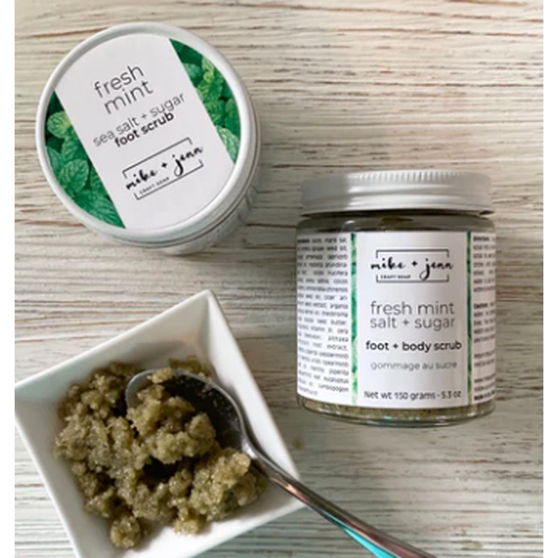 Fresh Mint Salt + Sugar Foot + Body Scrub 5.3 oz