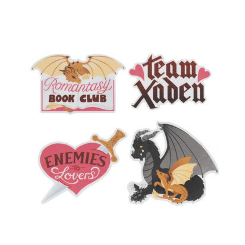 Fourth Wing Romantasy Stickers - Set of 4