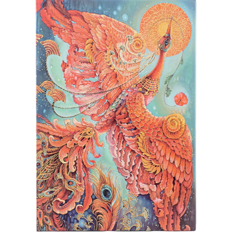 Firebird, Birds of Happiness, Hardcover Journals, Midi, Lined, Elastic Band, 144 Pg, 120 GSM