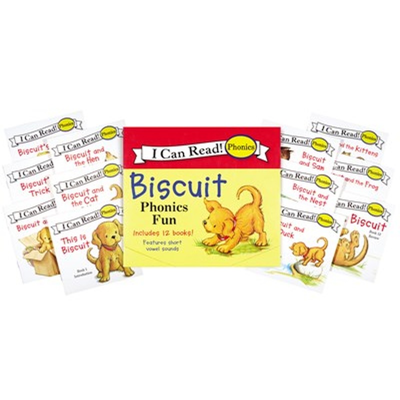 Biscuit 12-Book Phonics Fun! : Includes 12 Mini-Books Featuring Short and Long Vowel Sounds