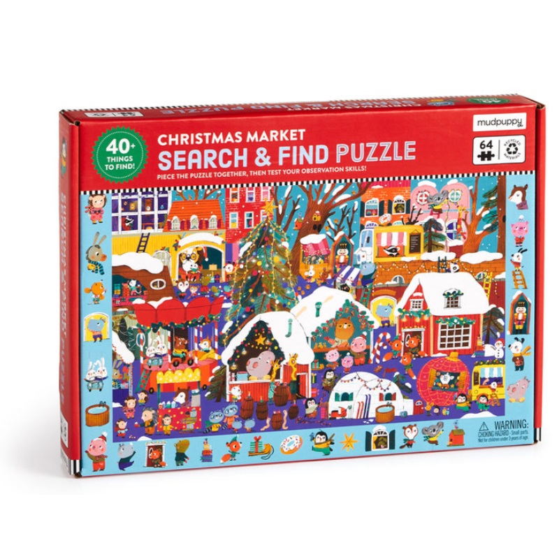 Christmas Market 64 Piece Search & Find Puzzle