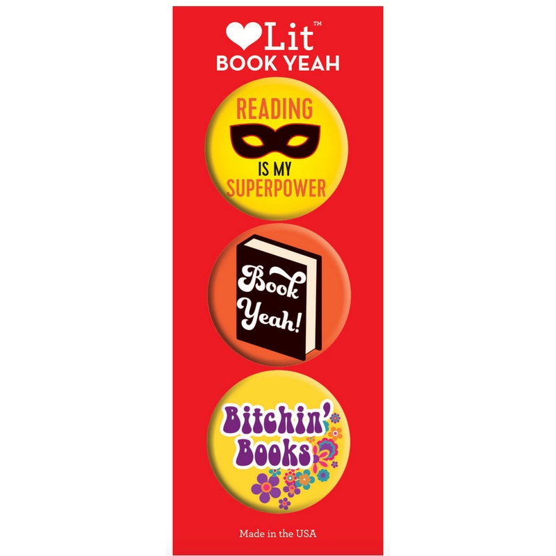 Book Yeah! 3-Button Assortment