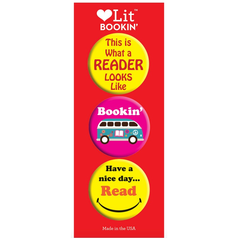 Bookin' 3-Button Assortment