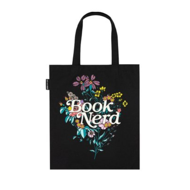 Book Nerd Floral Tote Bag