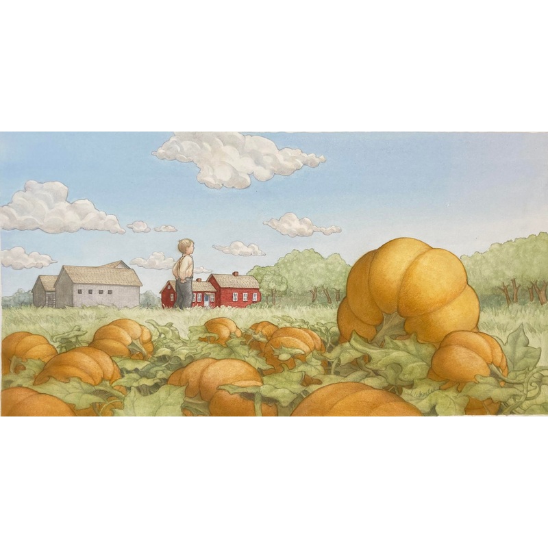 Almanzo Surveys His Pumpkins