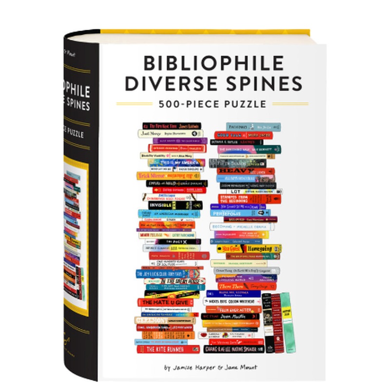 Bibliophile Diverse Spines Books 500 piece puzzle